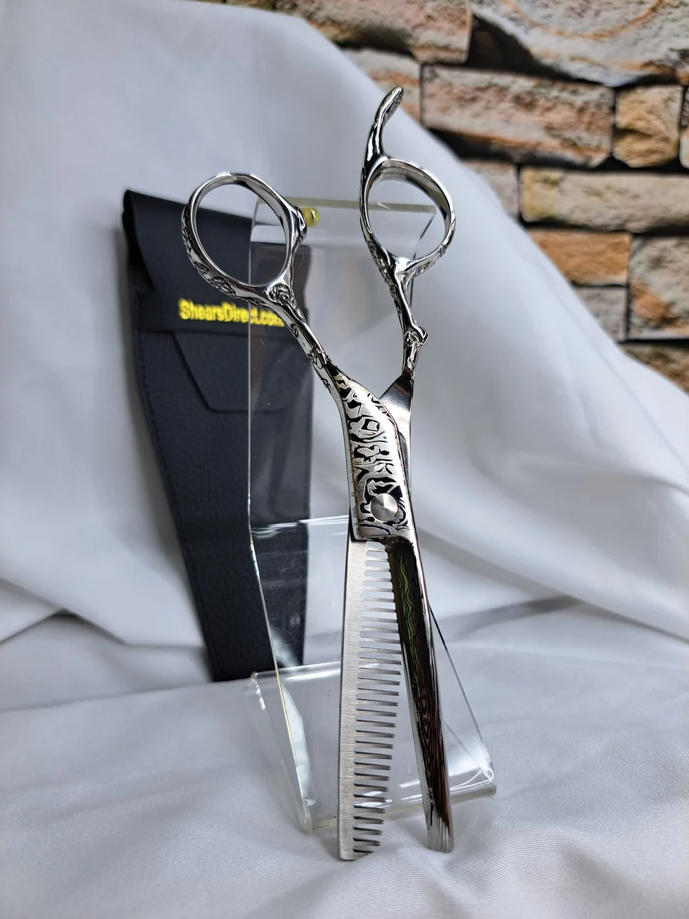 SHEARS DIRECT 30 TOOTH PRECISE TEXTURING THINNING SHEARS ROSE ETCHED